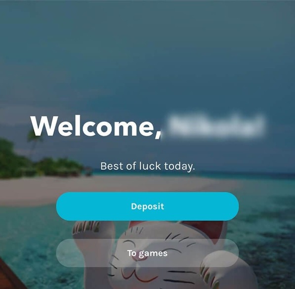 Lucky Days Casino homepage displayed on mobile device
